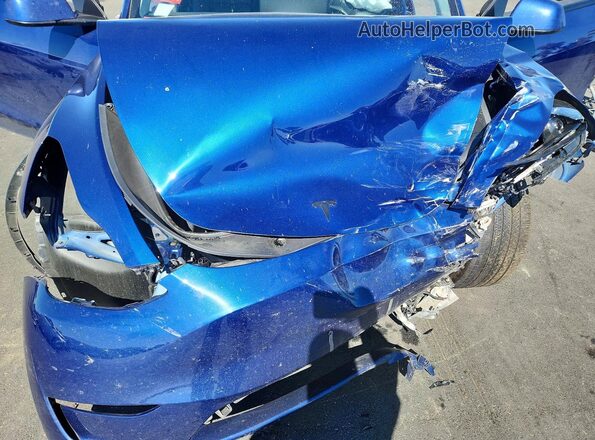 7SAYGDED1RF212151 2024 TESLA MODEL Синий Вид задней части салона