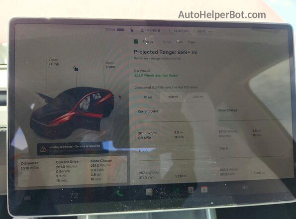 7SAYGDED1TA597036 2026 TESLA MODEL Красный Вид щитка приборов