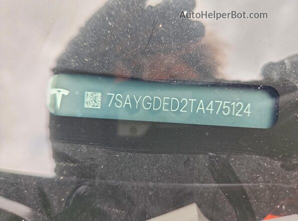 7SAYGDED2TA475124 2026 TESLA MODEL Gray Widok naklejki z numerem VIN