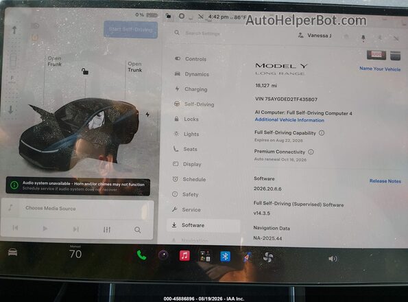 7SAYGDED2TF435807 2026 TESLA MODEL Y Gray 