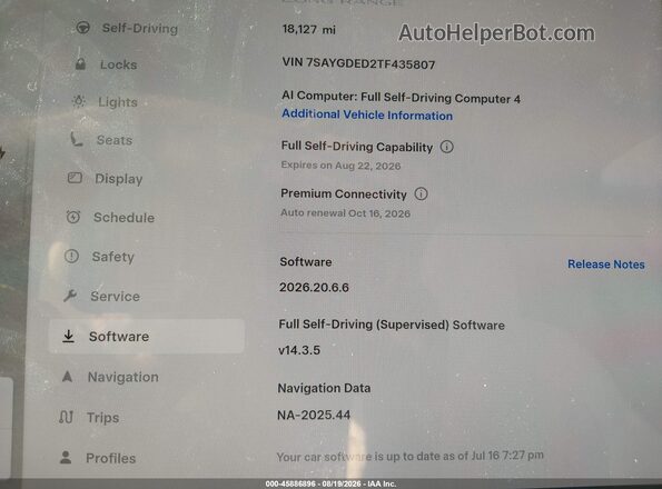 7SAYGDED2TF435807 2026 TESLA MODEL Y Gray 