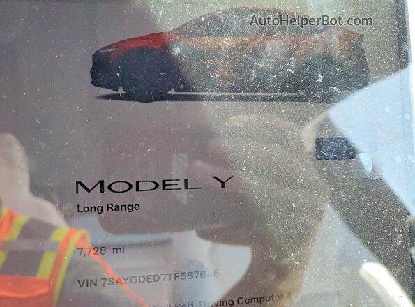 7SAYGDED7TF587646 2026 TESLA MODEL Blue Սարքավորումների վահանակի տեսք