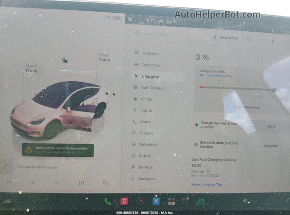7SAYGDED8SF259568 2025 TESLA MODEL Y Серый 