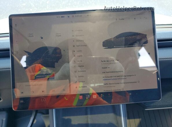 7SAYGDED8TA416918 2026 TESLA MODEL Gray Widok zestawu wskaźników