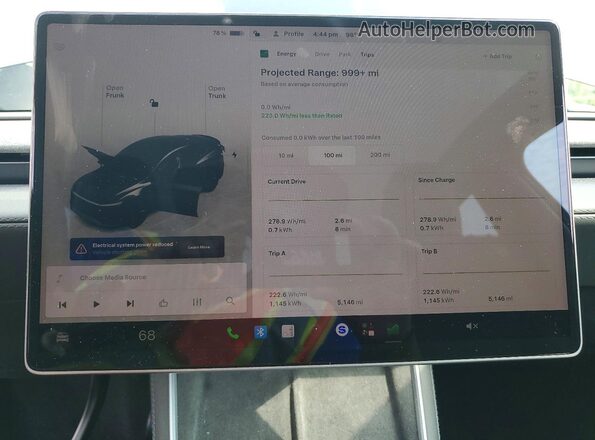 7SAYGDED8TF420809 2026 TESLA MODEL Black Widok zestawu wskaźników