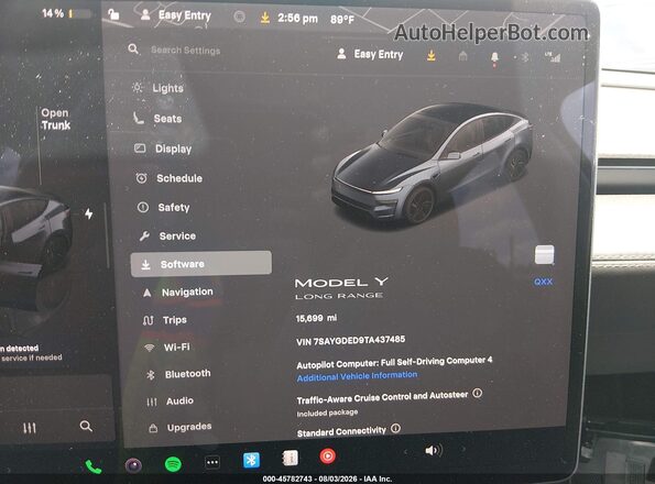 7SAYGDED9TA437485 2026 TESLA MODEL Y Серый 