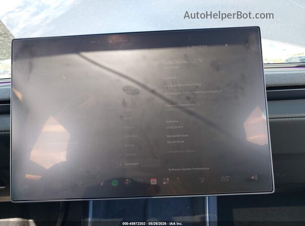 7SAYGDED9TA652249 2026 TESLA MODEL Y Серый Вид задних сидений
