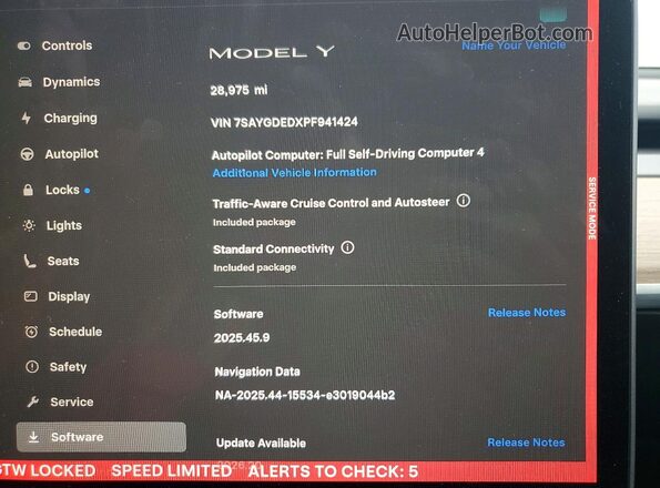 7SAYGDEDXPF941424 2023 TESLA MODEL White Widok zestawu wskaźników