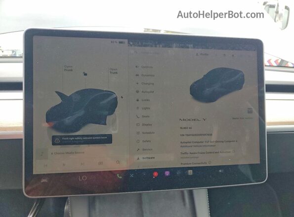 7SAYGDEDXRF057938 2024 TESLA MODEL Серый Вид щитка приборов