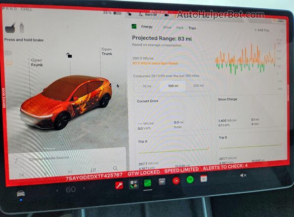 7SAYGDEDXTF425767 2026 TESLA MODEL Black Вид щитка приладів