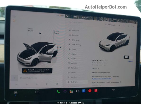 7SAYGDEE0PA024918 2023 TESLA MODEL Y White 
