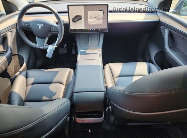 7SAYGDEE1NA016940 2022 TESLA MODEL Gray Առջևի վահանակի տեսք