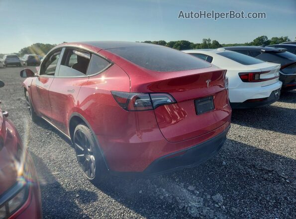 7SAYGDEE1NF321583 2022 TESLA MODEL Red Rear left
