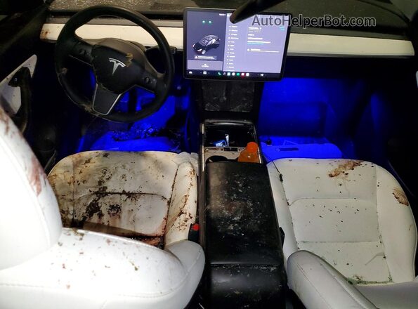7SAYGDEE1NF354647 2022 TESLA MODEL White Вид панелі приладів