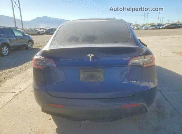 7SAYGDEE1NF387177 2022 TESLA MODEL Blue Vista trasera