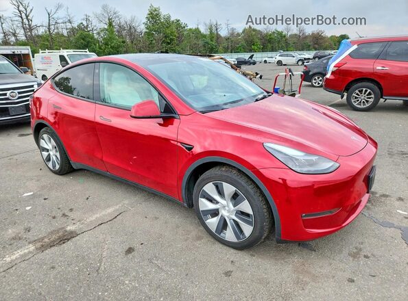 7SAYGDEE1NF538633 2022 TESLA MODEL Красный Вид салона спереди