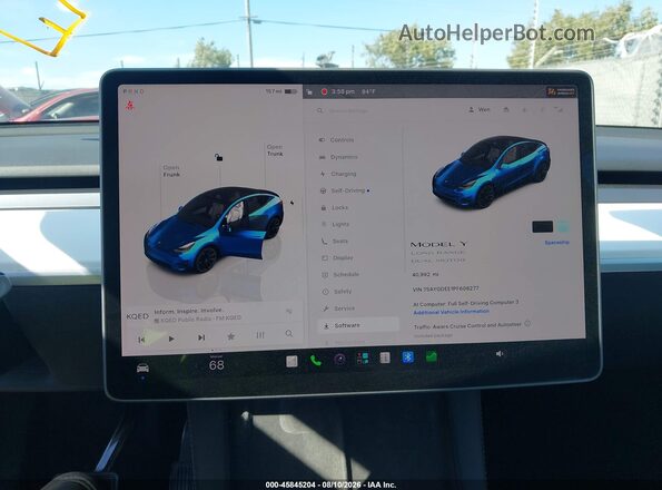 7SAYGDEE1PF608277 2023 TESLA MODEL Y Gray Հետևի նստատեղերի տեսք