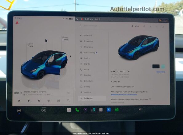 7SAYGDEE1PF608277 2023 TESLA MODEL Y Gray 