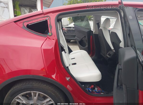 7SAYGDEE1PF917912 2023 TESLA MODEL Y Red VIN sticker view