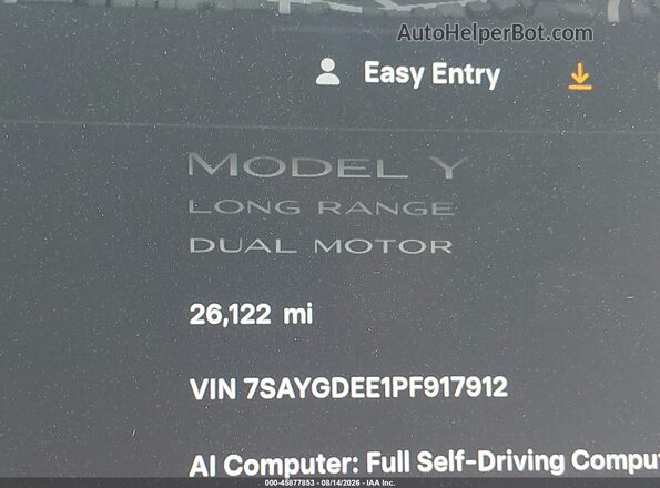 7SAYGDEE1PF917912 2023 TESLA MODEL Y Red 
