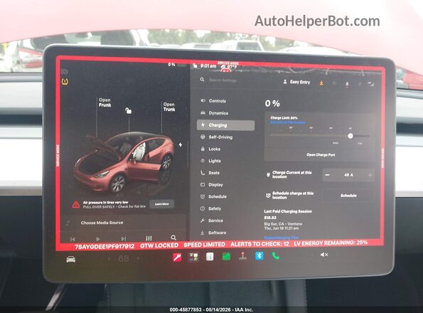 7SAYGDEE1PF917912 2023 TESLA MODEL Y Red 