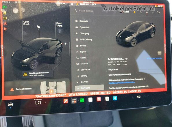 7SAYGDEE1RF133457 2024 TESLA MODEL Black Vista del cuadro de instrumentos