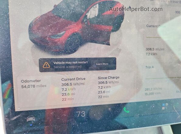 7SAYGDEE2NF361350 2022 TESLA MODEL Red Vista del cuadro de instrumentos