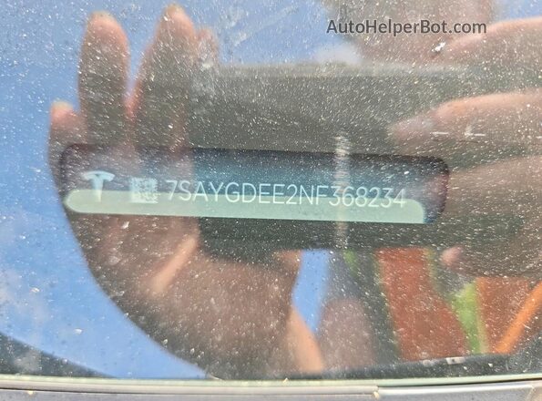 7SAYGDEE2NF368234 2022 TESLA MODEL Gray Engine compartment view