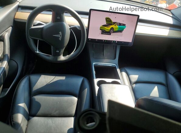 7SAYGDEE3NF421698 2022 TESLA MODEL Black წინა პანელის ხედი