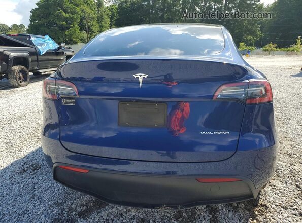 7SAYGDEE3NF481609 2022 TESLA MODEL Blue Vista trasera