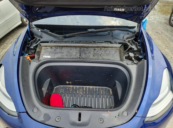 7SAYGDEE3NF481609 2022 TESLA MODEL Blue Vista del compartimento del motor