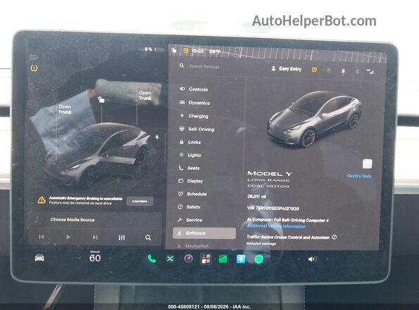 7SAYGDEE3PA137620 2023 TESLA MODEL Y Серый 