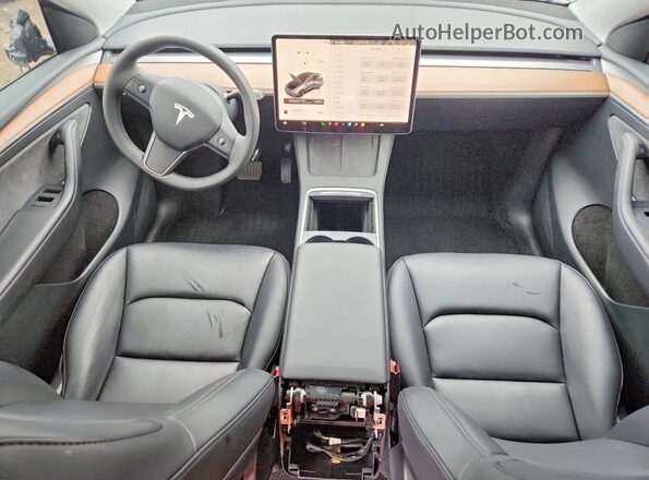 7SAYGDEE3PF614162 2023 TESLA MODEL Charcoal Առջևի վահանակի տեսք