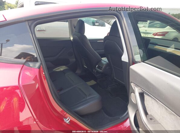7SAYGDEE3PF703942 2023 TESLA MODEL Y Red VIN կոդի պիտակի տեսք