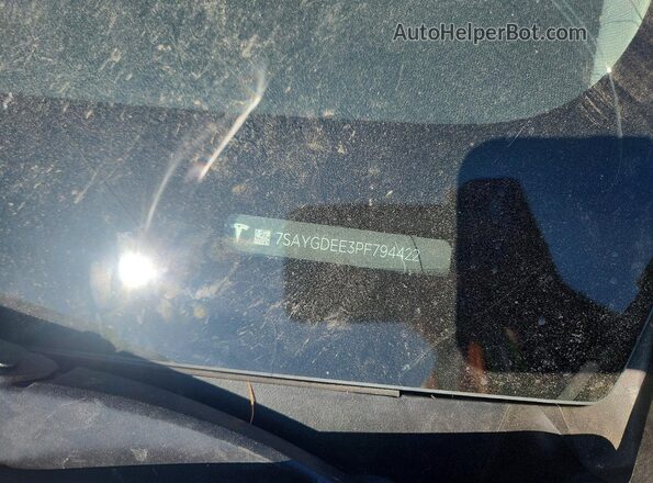 7SAYGDEE3PF794422 2023 TESLA MODEL Black Вид підкапотного простору