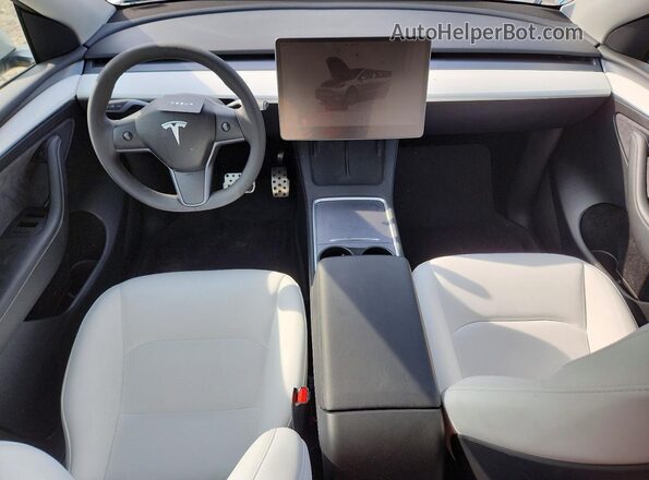 7SAYGDEE3PF797918 2023 TESLA MODEL White Widok deski rozdzielczej