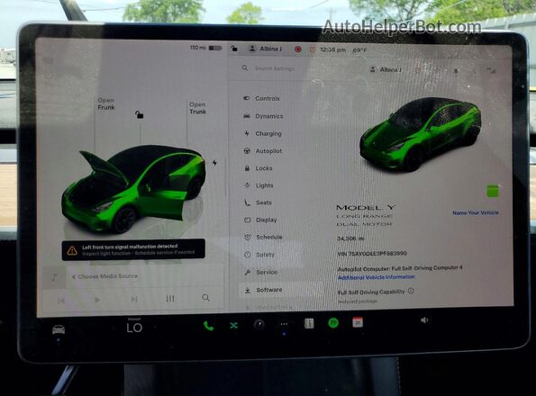 7SAYGDEE3PF883990 2023 TESLA MODEL Red Սարքավորումների վահանակի տեսք
