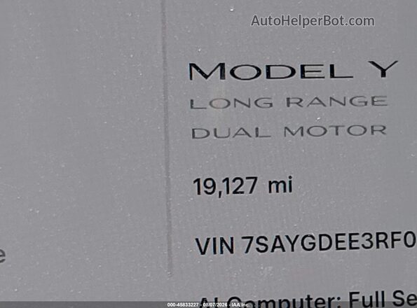 7SAYGDEE3RF025759 2024 TESLA MODEL Y Красный 