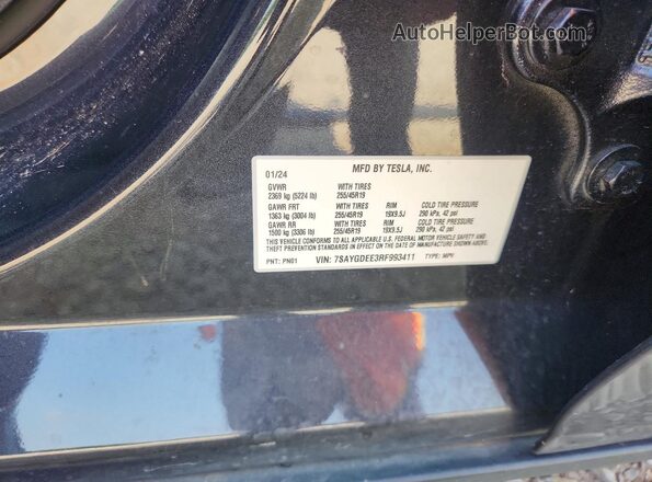 7SAYGDEE3RF993411 2024 TESLA MODEL Черный Вид подкапотного пространства