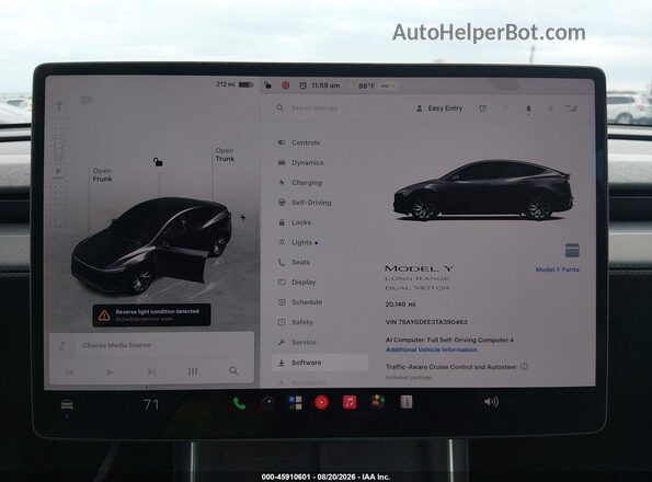 7SAYGDEE3TA390463 2026 TESLA MODEL Y Gray Rear seats view