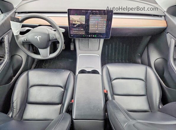 7SAYGDEE4NF338751 2022 TESLA MODEL Gray Вид панелі приладів