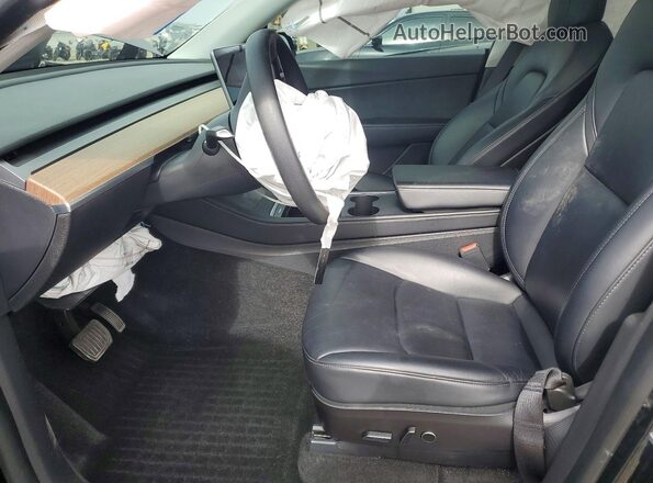 7SAYGDEE4NF346316 2022 TESLA MODEL Black წინა სალონის ხედი