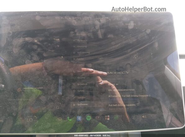 7SAYGDEE4PA079159 2023 TESLA MODEL Y Black Widok tylnych siedzeń