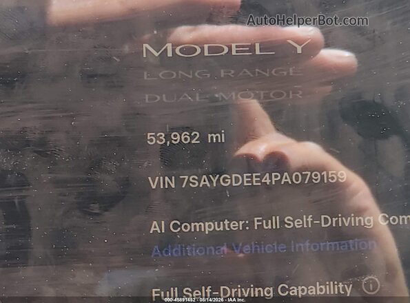 7SAYGDEE4PA079159 2023 TESLA MODEL Y Black 