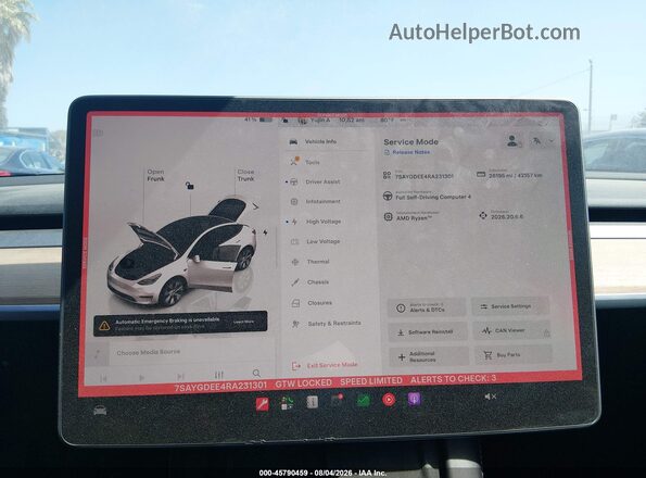 7SAYGDEE4RA231301 2024 TESLA MODEL Y White Հետևի նստատեղերի տեսք