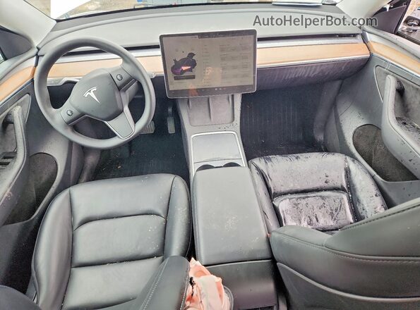 7SAYGDEE4RF190459 2024 TESLA MODEL White წინა პანელის ხედი