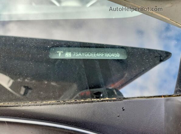 7SAYGDEE4RF190459 2024 TESLA MODEL White VIN კოდის სტიკერის ხედი