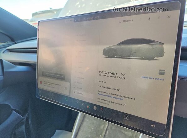 7SAYGDEE4TF580145 2026 TESLA MODEL Черный Вид щитка приборов