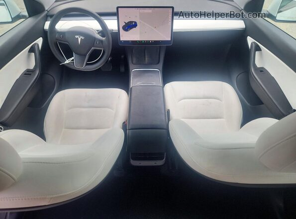 7SAYGDEE5NF322185 2022 TESLA MODEL White Dashboard view
