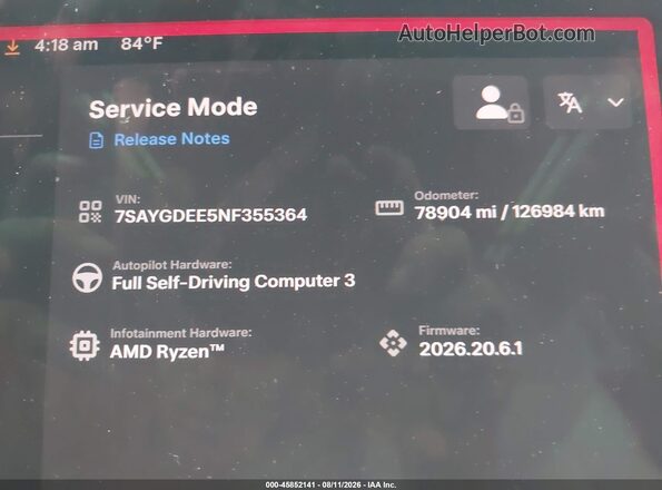 7SAYGDEE5NF355364 2022 TESLA MODEL Y Белый Вид задних сидений